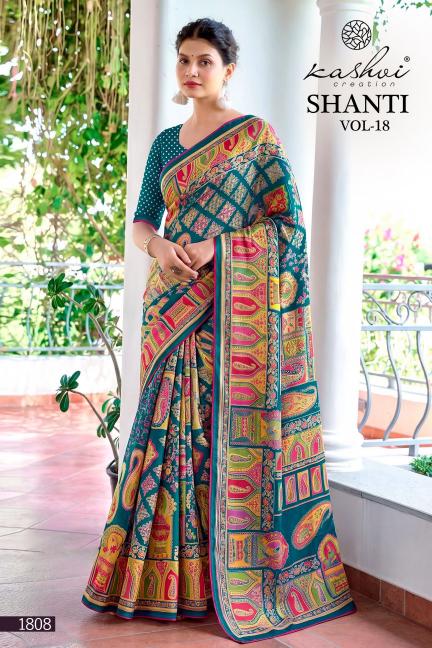 Kashvi shanti vol-18 low cost sarees wholesale